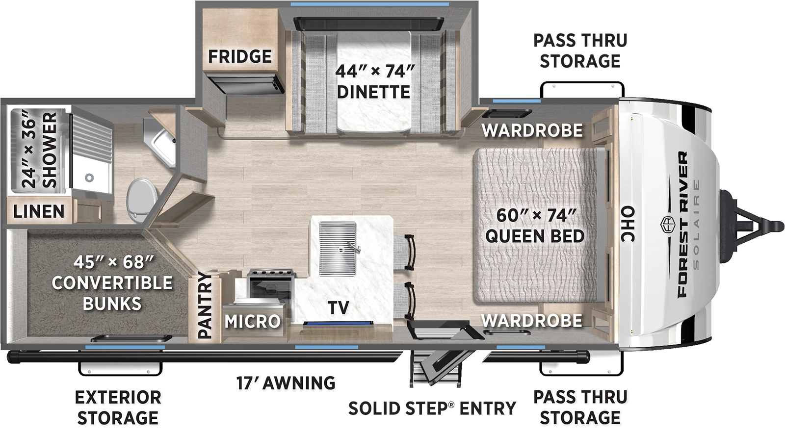 Solaire 235BH Floorplan
